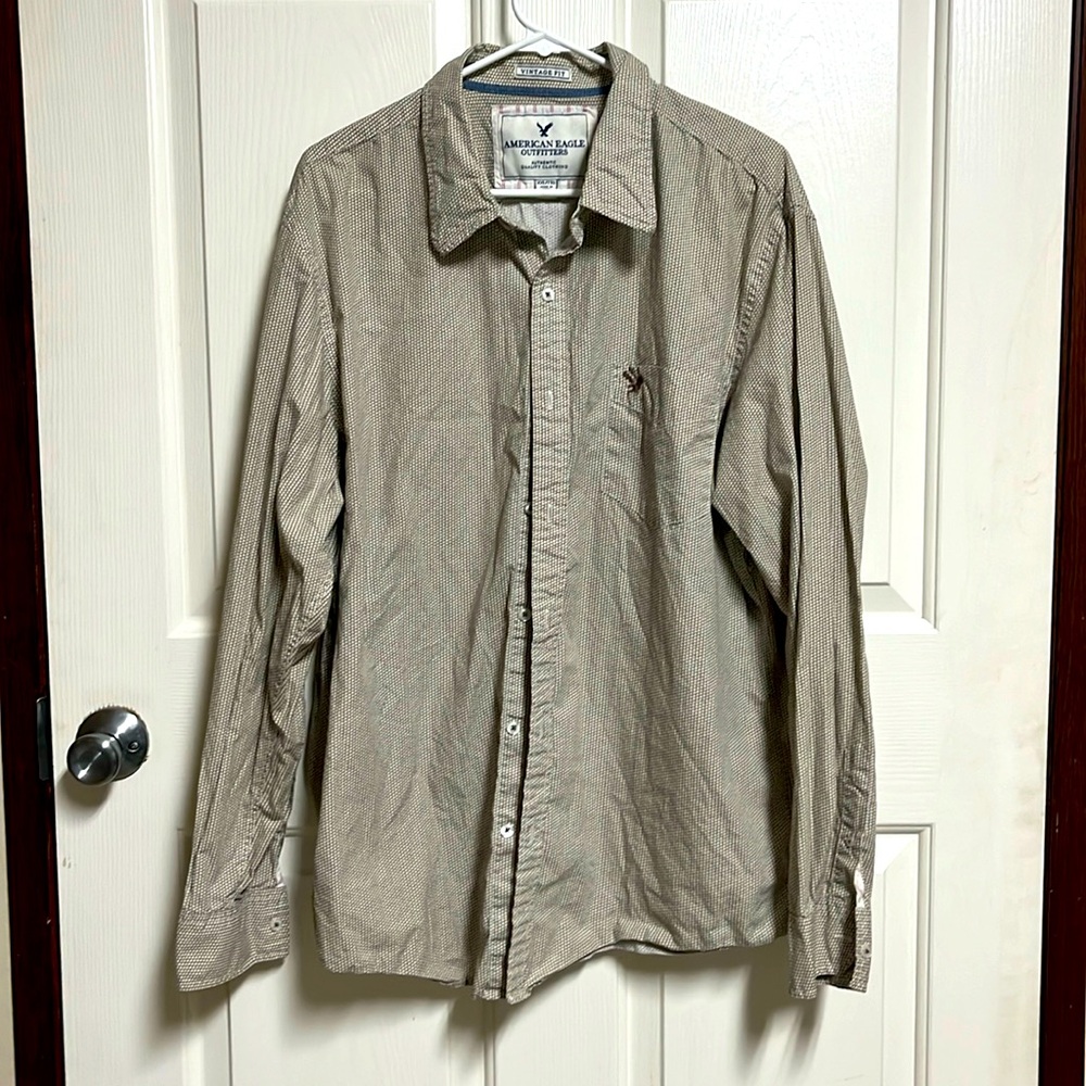 American Eagle Men’s Long Sleeve Button Up Shirt Size XXL